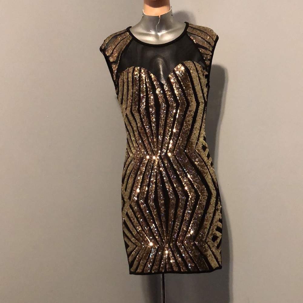 Sequence black party dress